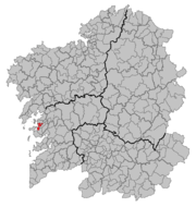 Localização do município de Cambados na Galiza