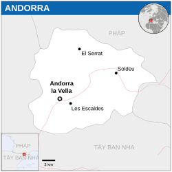 Location of Andorra