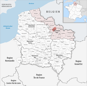 Localisation de Communauté de communes Cœur d'Ostrevent