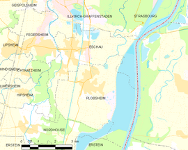 Mapa obce Eschau