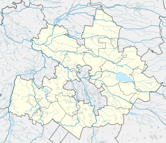 Mapa konturowa powiatu opolskiego, blisko centrum po lewej na dole znajduje się punkt z opisem „Wawelno”