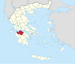 Locatie van het departement Achaia