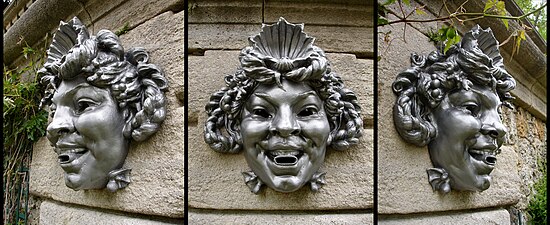 Mascaron par Auguste Rodin, Paris, jardin des serres d'Auteuil.