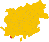 Locatie van Forchia in Benevento (BN)
