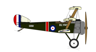 Dessin numérique d'un avion triplan sur lequel on peut lire "Blymp" au niveau du cockpit