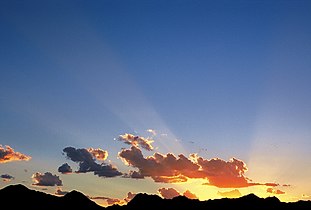 Sunset over Tucson Mountains