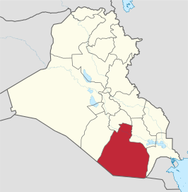 Kaart van Al-Muthanna