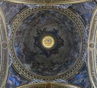 Fresques de Pierre de Cortone dans la coupole de l'église Santa Maria in Vallicella (1647)