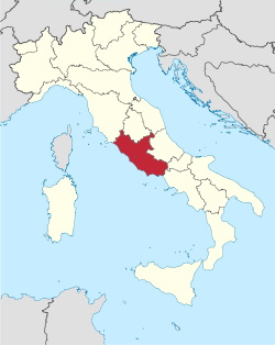 Lokasie van Lazio
