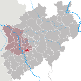 Lage des Solingen in Nordrhein-Westfalen (anklickbare Karte)