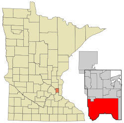 Vị trí trong quận Ramsey và tiểu bang Minnesota.