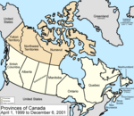 Karta över Kanada 1999-2001