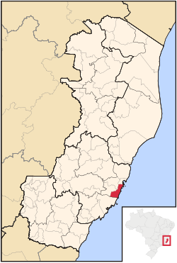 Localização de Vila Velha no Espírito Santo