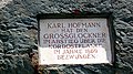 Gedenktafel für Karl Hofmann an der Franz-Josephs-Höhe