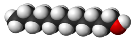 Molecuulmodel van 1-dodecanol