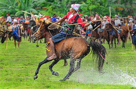 Pasola, a mounted spear-fighting competition from western Sumba, Indonesia