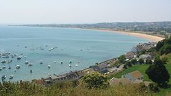 View south across the Royal Bay of Grouville