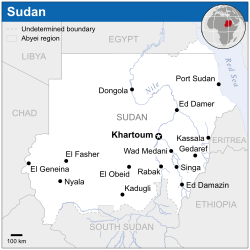 Location o Sudan