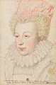 La reine Marguerite de Valois portant une perruque blonde.