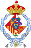 Escudo de la Infanta Pilar, no oficial al perder sus derechos como heredera.