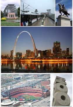 Kolazh me pamje nga Saint Louis