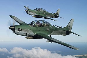 Dvojice A-29 Super Tucano letectva Brazílie