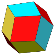 Rhombic dodecahedron with 3 colors.svg