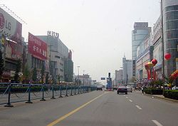 Straattoneel in Shijiazhuang, Hebei