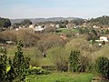 Vista co monte Pedroso ó fondo dende A Igrexa, San Xoán de Calo, Teo.