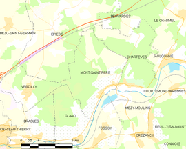 Mapa obce Mont-Saint-Père