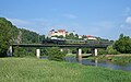 Jernbanebro ved slottet i Harburg (Schwaben).