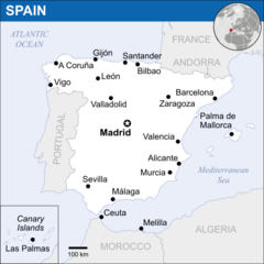 Lokacija Španije