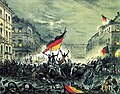 Revolução em 19 de Março de 1848 em Berlim.