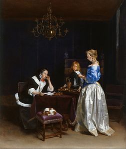 La Lettre (nl) (1660-1665), Gerard ter Borch, huile sur toile (81,9 × 68,4 cm), Royal Collection (Royaume-Uni).