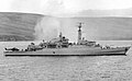HMS Antelope, which was sunk defending the British beachhead
