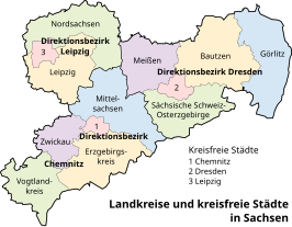 Kaart van Saksen