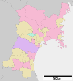 錦町の位置（宮城県内）