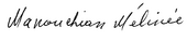 signature de Mélinée Manouchian