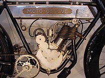 250 cc Zedel-inbouwmotor in een Moto Genève uit 1910