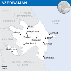 Location of Azerbaijan