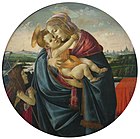 Sandro Botticelli i pracownia, Madonna z Dzieciątkiem i młodym św. Janem Chrzcicielem, ok. 1490–1500