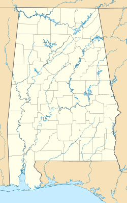 雷德斯通阿森納在阿拉巴马州的位置