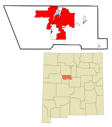 Location in the state of New Mexico