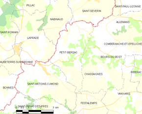 Poziția localității Petit-Bersac