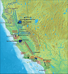 North Bay Aqueduct is located on map, left of Sacramento and above San Francisco