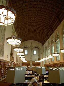 Starr Reading Room in de Sterling Memorial Library (2005)