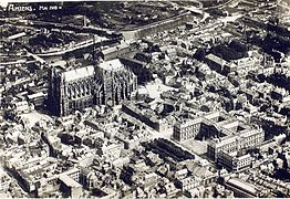 Vue générale d'Amiens en mai 1918 durant l'opération Michael.