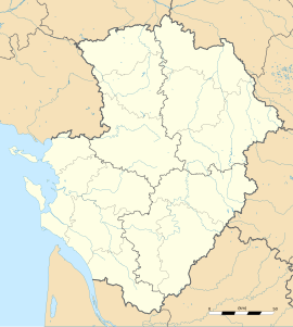 Ronsenac trên bản đồ Poitou-Charentes