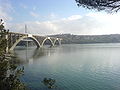 Le Pont Albert Louppe et, derrière, le Pont de l'Iroise