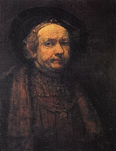 Rembrandt Memportreto, 74 x 55 cm.